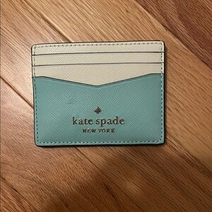 Kate Spade Mint and Cream Card Holder